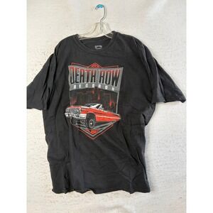 Death Row Records T-Shirt Mens XL Black Lowrider Graphic Short Sleeve